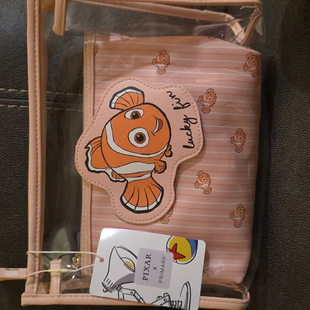 Primark Lucky Fin Fish Bag - Peach and Clear